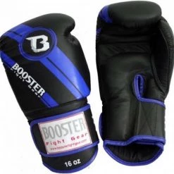 Booster Fight Gear BOOSTER FIGHTGEAR|BGL1 V3| (kick) Gants De Boxe |Cuir |Noir Bleu 14 Oz