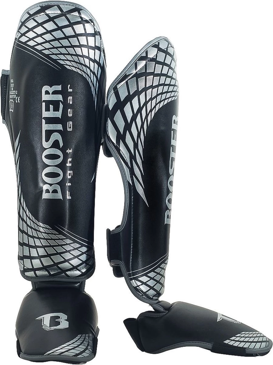 Booster Fight Gear Protègetibias Booster Cube Noir Argent Large Argent Noir 3 Booster Fight Gear Protègetibias Booster Cube Noir Argent Large Argent Noir