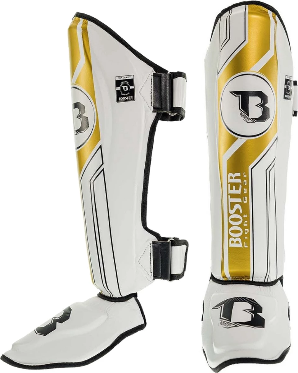 Booster Fight Gear Protègetibias Booster Fightgear BSG V9 Blanc Or L 6 Booster Fight Gear Protègetibias Booster Fightgear BSG V9 Blanc Or L – Image 4
